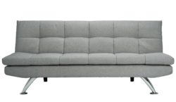 Collection Nolan 3 Seater Fabric Sofa Bed - Light Grey.